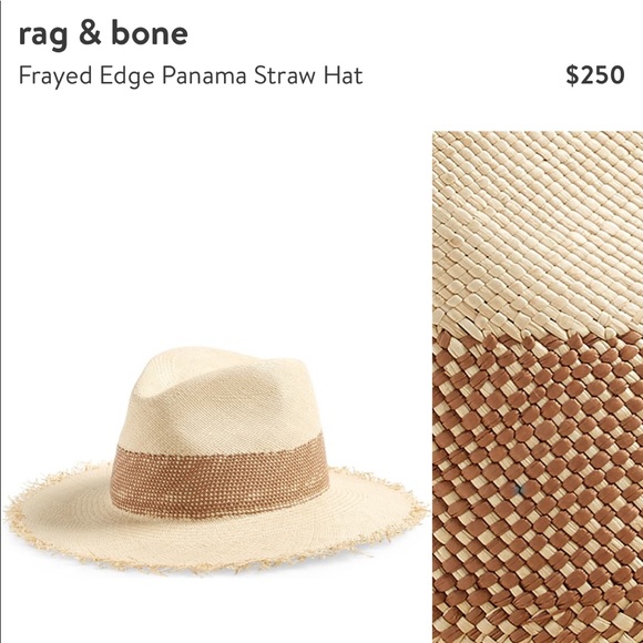 rag and bone frayed edge panama hat